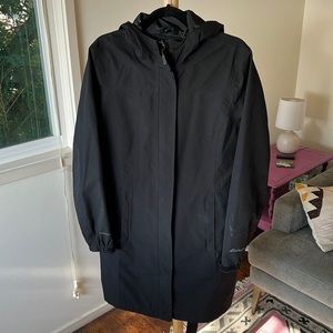 Black Eddie Bauer rain coat